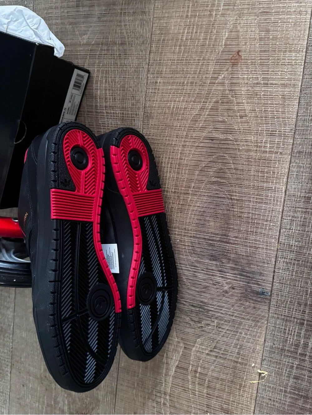 adidas Originals Black Sneakers with Red Accents